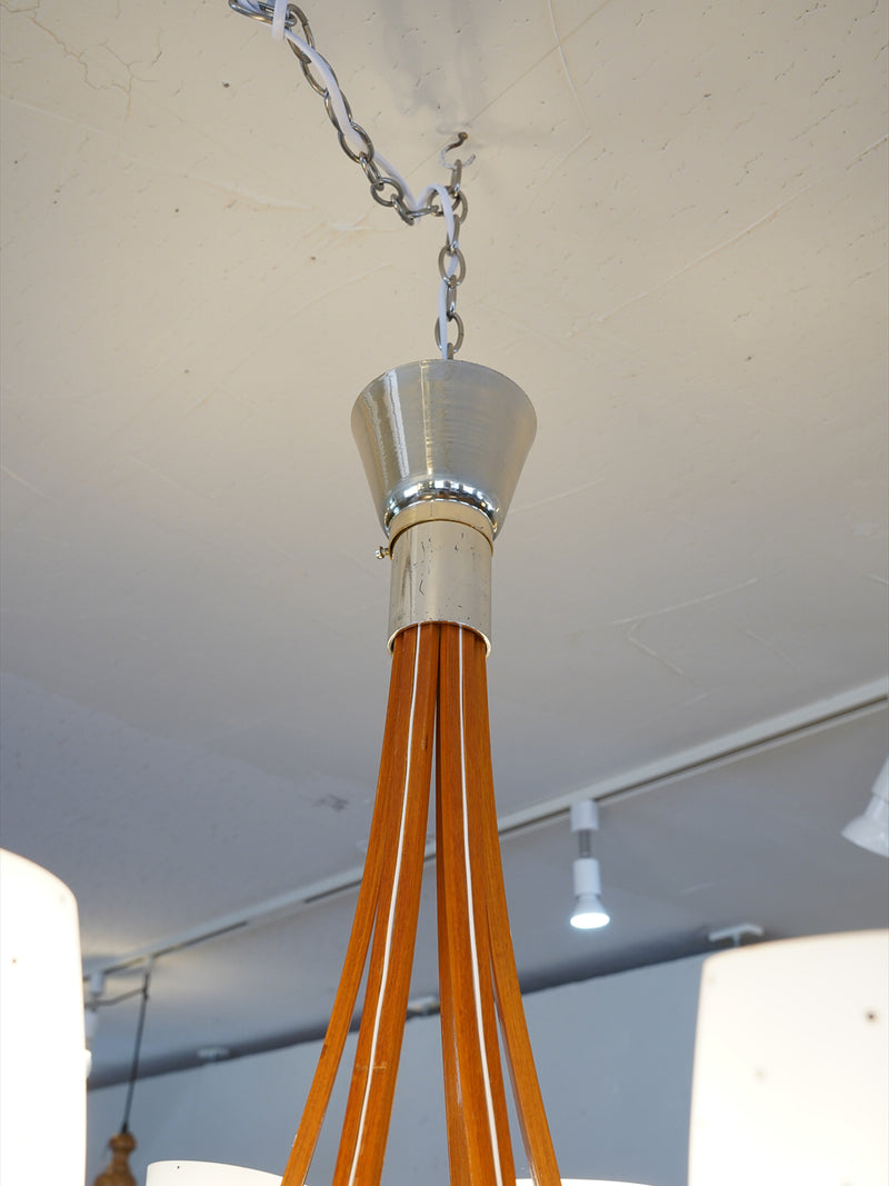 Dřevo Humpolec <br>6灯 ガラス シャンデリア <br>1950's-1960's , Czechoslovakia <br>大阪店