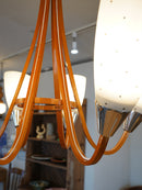 Dřevo Humpolec <br>6灯 ガラス シャンデリア <br>1950's-1960's , Czechoslovakia <br>大阪店