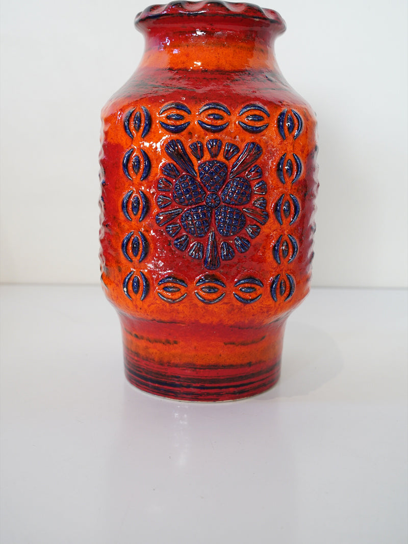 Dümler & Breiden , RELIEF , 73/25 <br>Fat Lava <br>セラミック フラワーベース <br>1970's , West Germany <br>大阪店