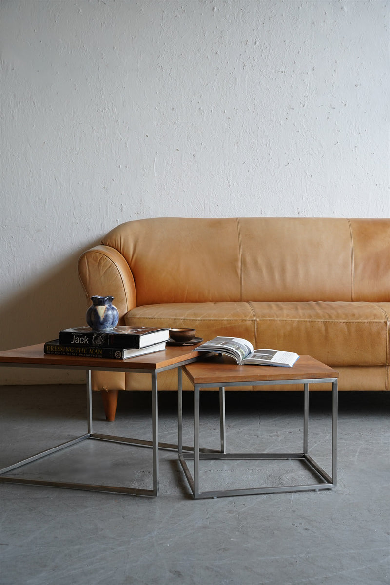 leather threesome sofa vintage<br> Yamato store