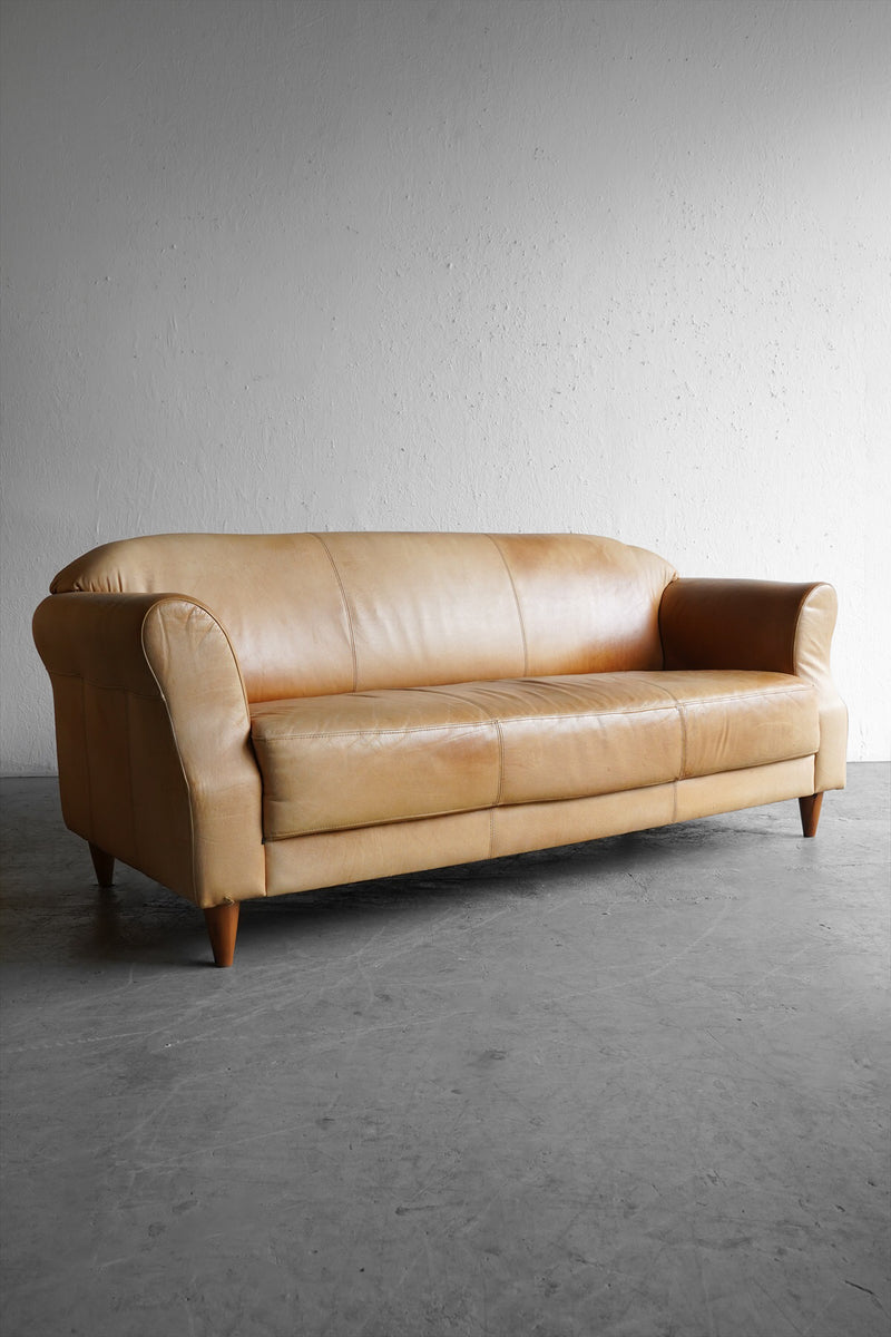 leather threesome sofa vintage<br> Yamato store