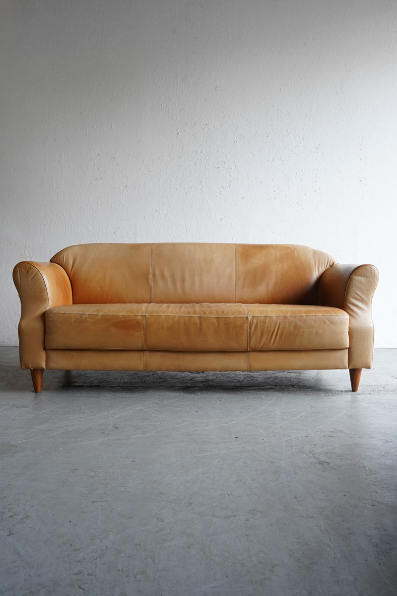 leather threesome sofa vintage<br> Yamato store