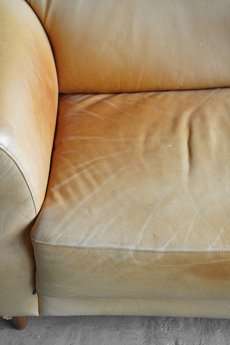 leather threesome sofa vintage<br> Yamato store