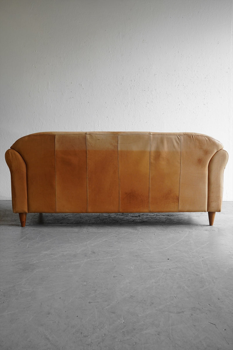 leather threesome sofa vintage<br> Yamato store