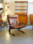 Rybo Rykken , Elsa & Nordahl Solheim <br> レザー ラウンジチェア <br> 1970’s , Norway <br> 大阪店