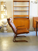 Rybo Rykken , Elsa & Nordahl Solheim <br> レザー ラウンジチェア <br> 1970’s , Norway <br> 大阪店