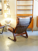 Rybo Rykken , Elsa & Nordahl Solheim <br> レザー ラウンジチェア <br> 1970’s , Norway <br> 大阪店