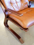 Rybo Rykken , Elsa & Nordahl Solheim <br> レザー ラウンジチェア <br> 1970’s , Norway <br> 大阪店