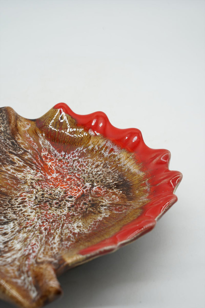 Vallauris 60-70s Shell Motif Ceramic Plate Vintage Osaka Store