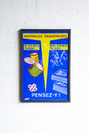 France ウォールポスター<br>ヴィンテージ <br> 大阪店・大和店・cerote antiques - ヴィンテージ SHARK ATTACK