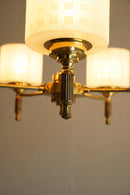 5灯デザインガラスシャンデリア<br>大阪店 hold nkmr - ヴィンテージ SHARK ATTACK