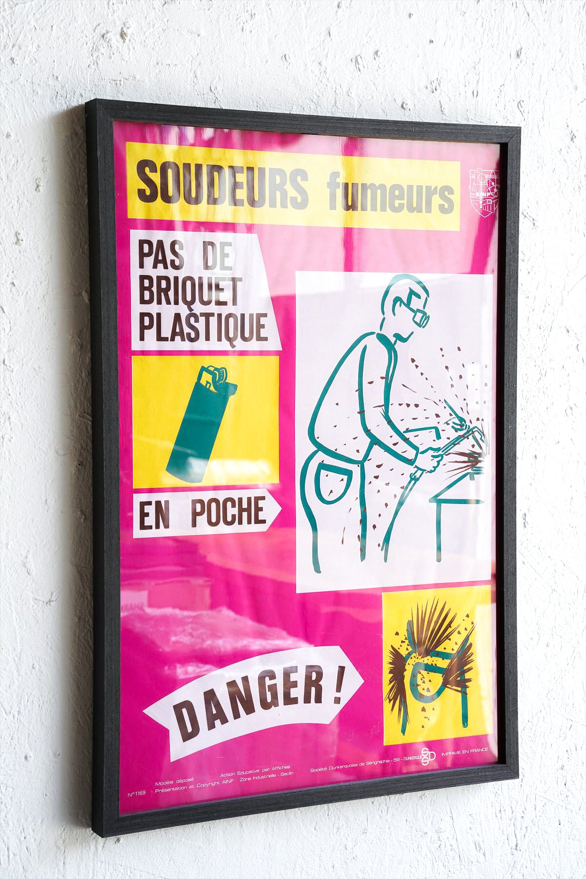 France ウォールポスター<br>ヴィンテージ <br> 大阪店・大和店・cerote antiques - ヴィンテージ SHARK ATTACK