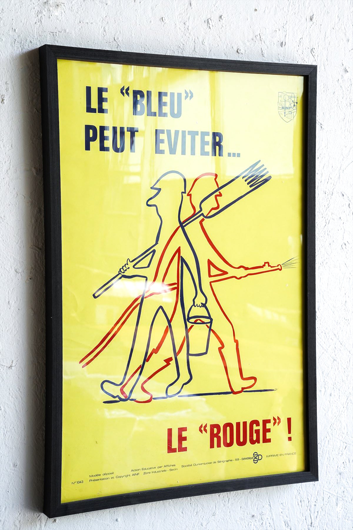 France ウォールポスター<br>ヴィンテージ <br> 大阪店・cerote antiques - ヴィンテージ SHARK ATTACK