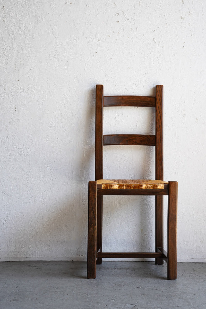 Rush cord ladder back dining chair<br> vintage osaka store