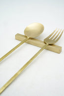 KUMIJI<br>カトラリーレスト 角-スクラッチ<br>/真鍮 <br> reload店 - ヴィンテージ SHARK ATTACK