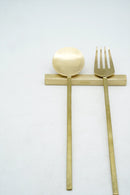 KUMIJI<br>カトラリーレスト 角-スクラッチ<br>/真鍮 <br> reload店 - ヴィンテージ SHARK ATTACK