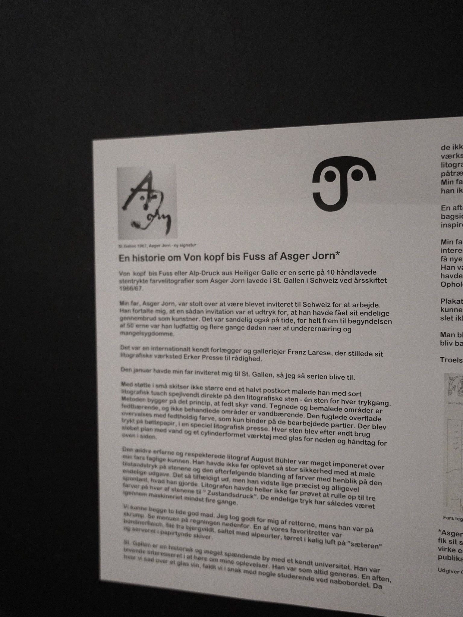 Asger Jorn - "COBRA 60 ÅR" ウォールアート - Denmark - 大阪店