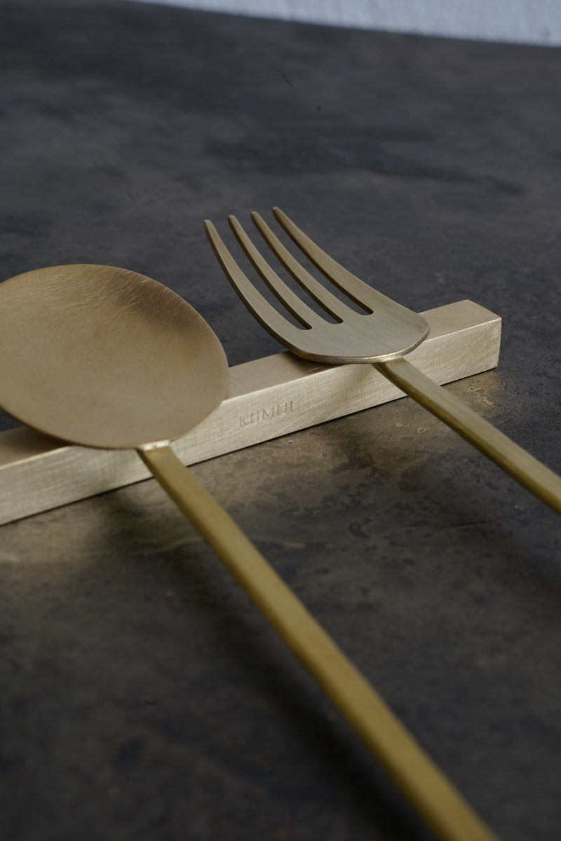 KUMIJI<br> Cutlery rest corner-scratch<br> /Brass