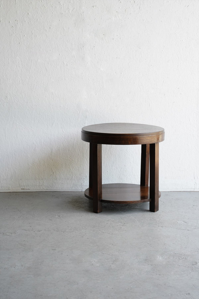 Wood round side table vintage<br> Osaka store