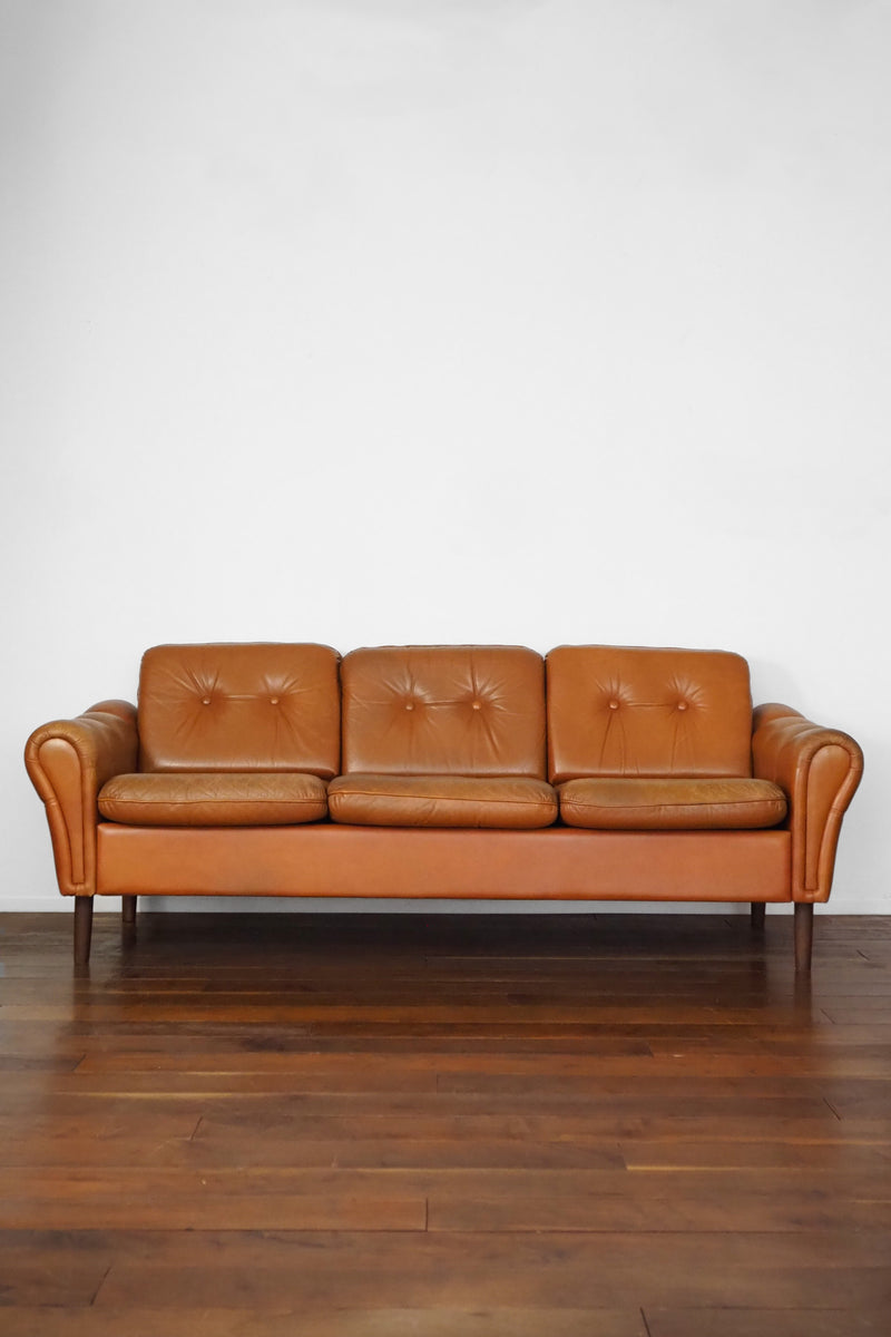 leather threesome sofa vintage<br> Yamato store