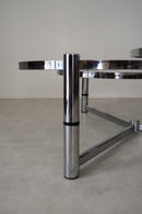 スライド式ガラストップテーブル <br> 1980‘s, Italy <br> cerote antiques