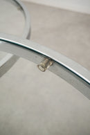 スライド式ガラストップテーブル <br> 1980‘s, Italy <br> cerote antiques