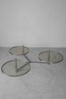 スライド式ガラストップテーブル <br> 1980‘s, Italy <br> cerote antiques