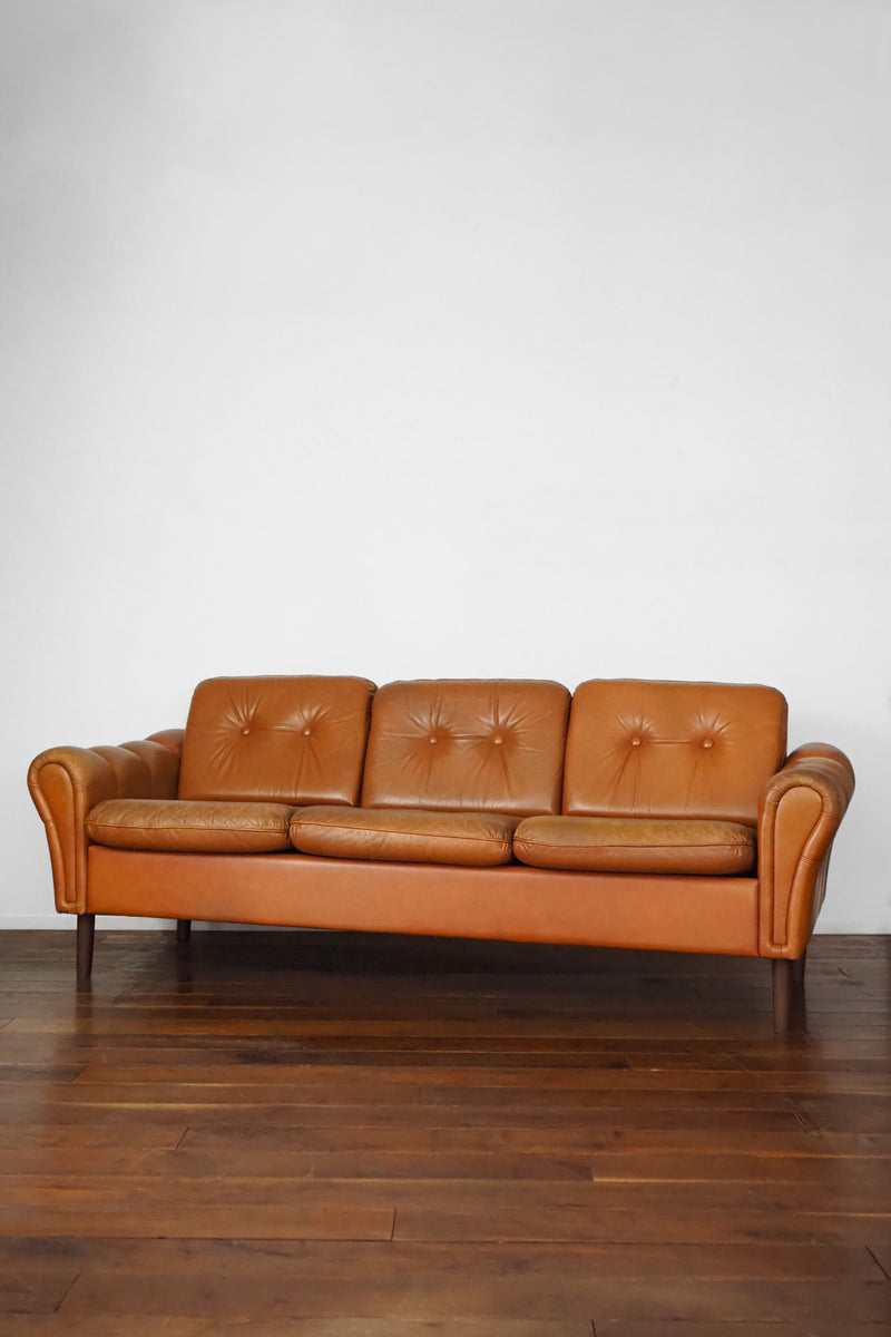 leather threesome sofa vintage<br> Yamato store