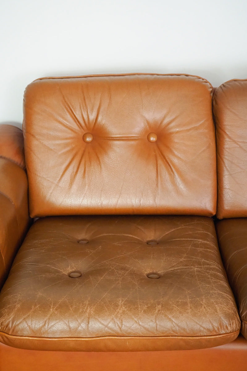 leather threesome sofa vintage<br> Yamato store