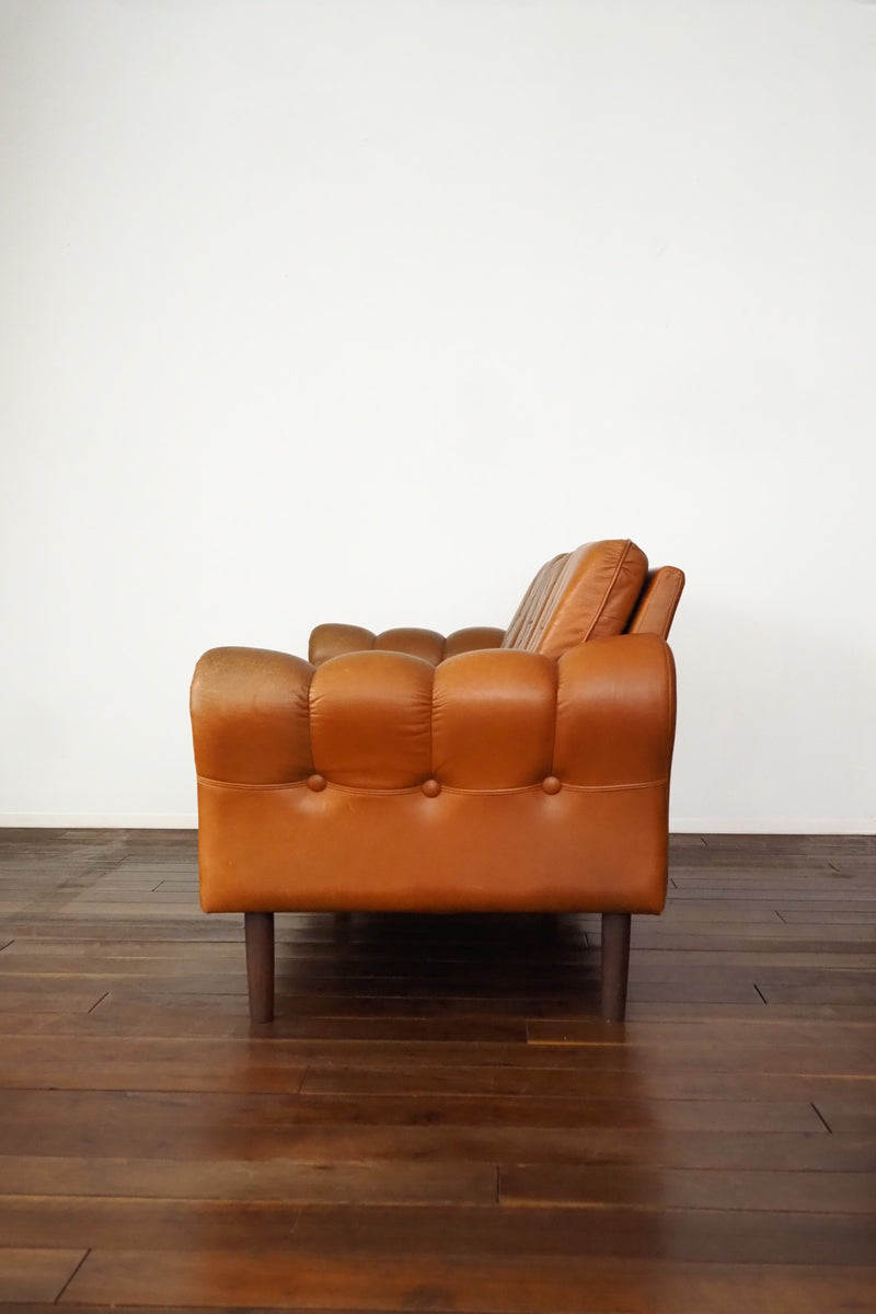 leather threesome sofa vintage<br> Yamato store