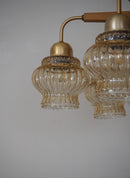 6灯アンバーガラスシャンデリア <br> 1970‘s Czechoslovakia <br> cerote antiques - ヴィンテージ SHARK ATTACK