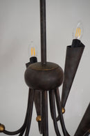 9灯シャンデリア <br> Italy <br> cerote antiques - ヴィンテージ SHARK ATTACK