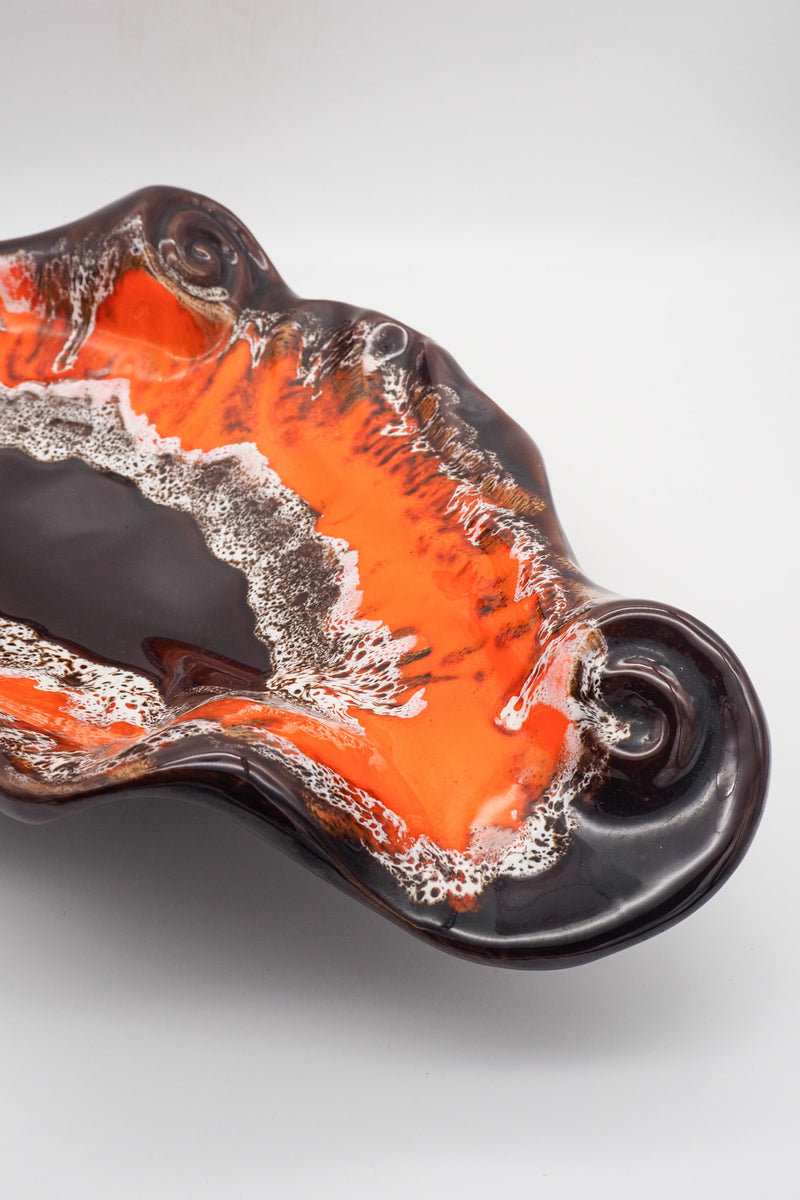 Vallauris <br>シェルモチーフ セラミックプレート <br> 1960-1970s , France <br>cerote antiques - ヴィンテージ SHARK ATTACK