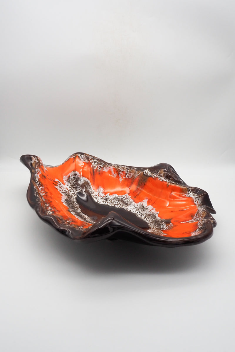 Vallauris <br>シェルモチーフ セラミックプレート <br> 1960-1970s , France <br>cerote antiques - ヴィンテージ SHARK ATTACK