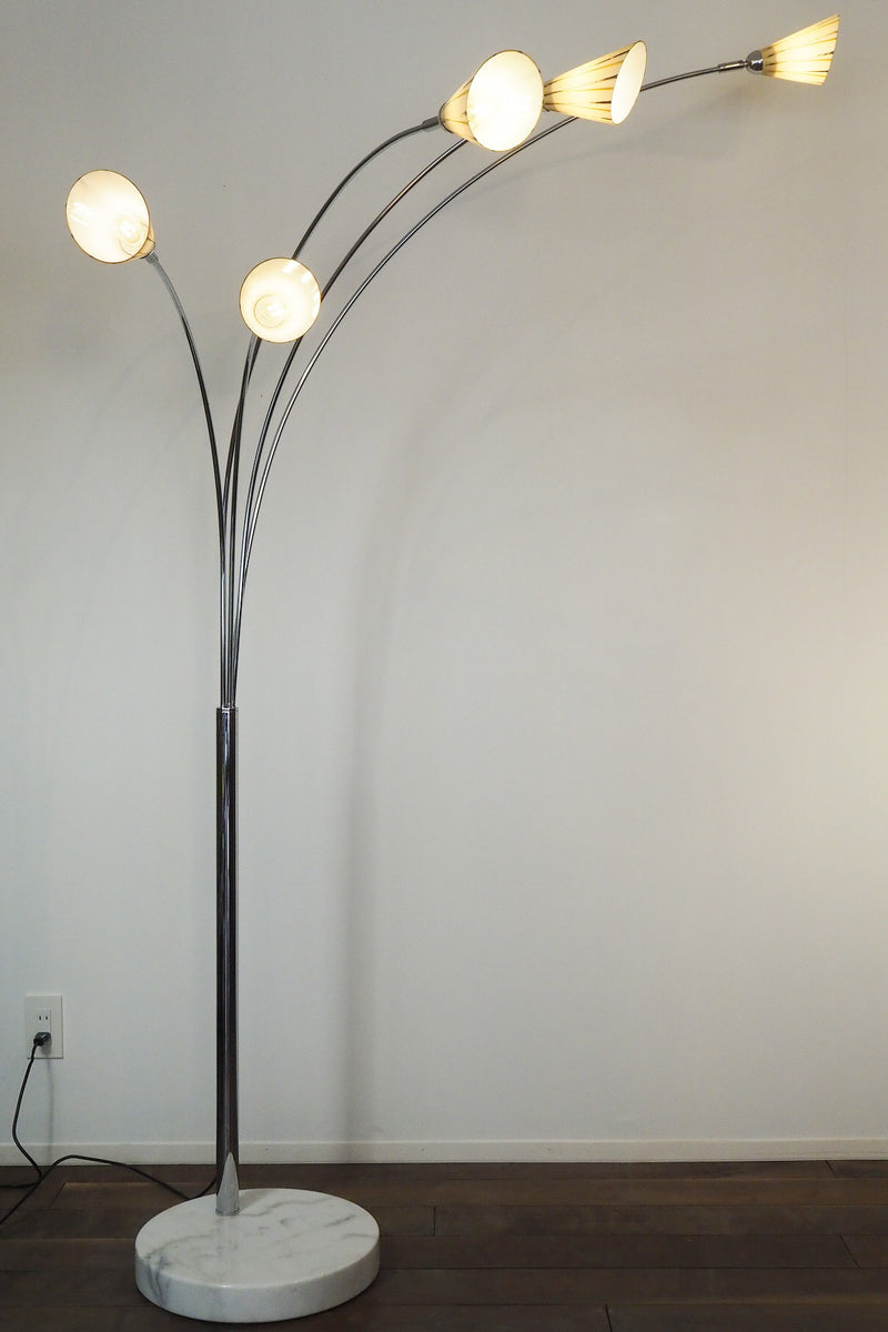 5 light chrome floor lamp vintage Sendagaya store<br> HOLD~until 1/11 CKA