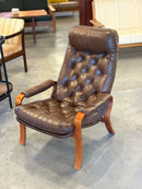 レザー ハイバックラウンジチェア <br>1960's-1970's , Sweden <br>大阪店 - ヴィンテージ SHARK ATTACK