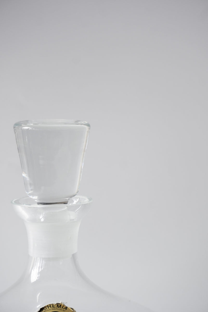 Bohemia Crystalite<br> ガラス デキャンタ<br>czech republic<br>bob's box - ヴィンテージ SHARK ATTACK