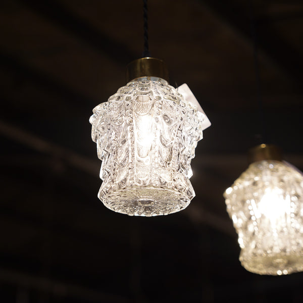 ビンテージ ガラスランプ ヴィンテージ アンバーガラス ペンダントランプ｜アンティーク照明