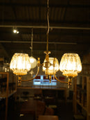 3灯 デザインガラス シャンデリア <br>1970's <br>大和店 - ヴィンテージ SHARK ATTACK