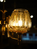 3灯 デザインガラス シャンデリア <br>1970's <br>大和店 - ヴィンテージ SHARK ATTACK