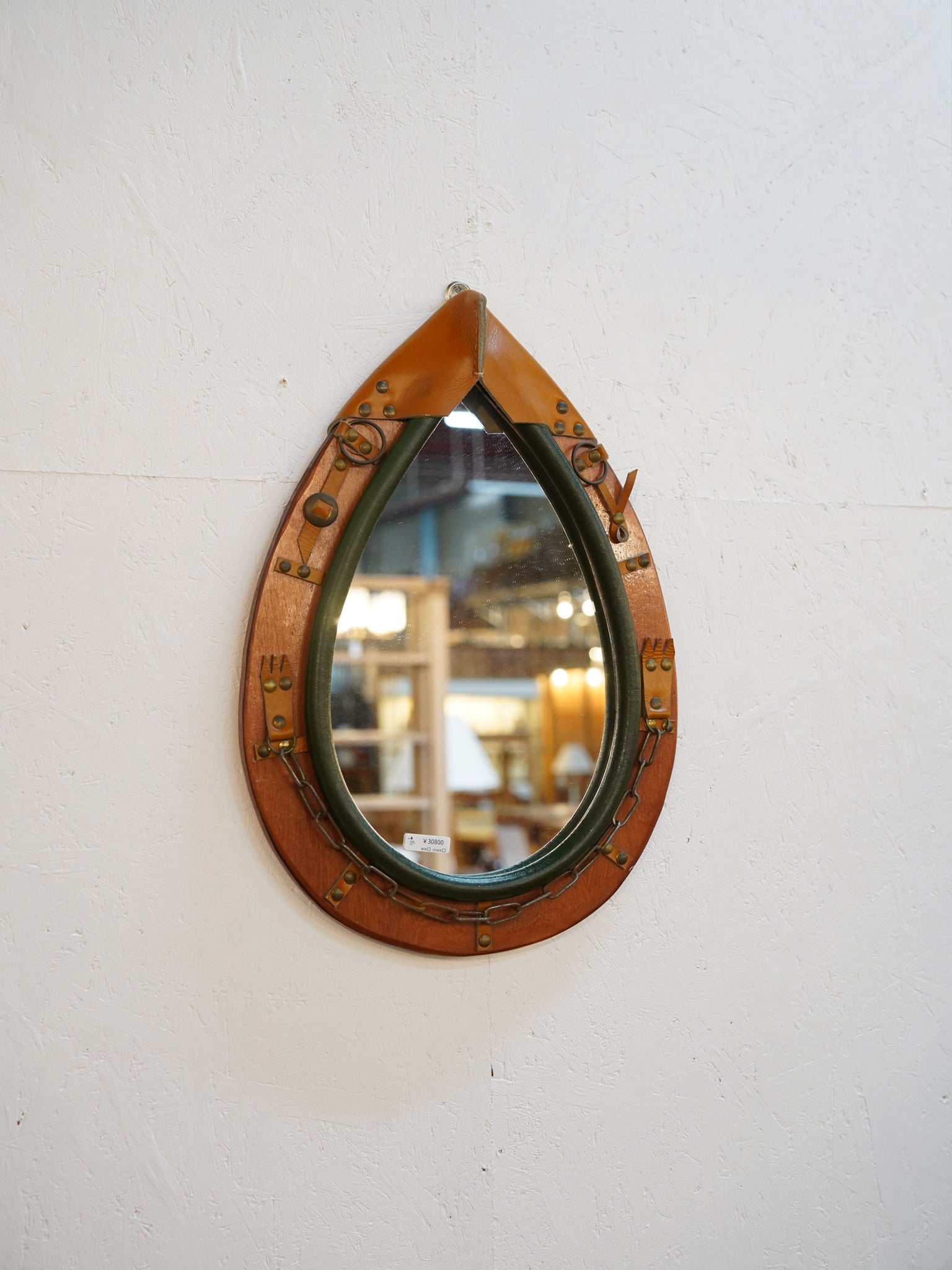 レザー ウォールミラー - cerote antiques