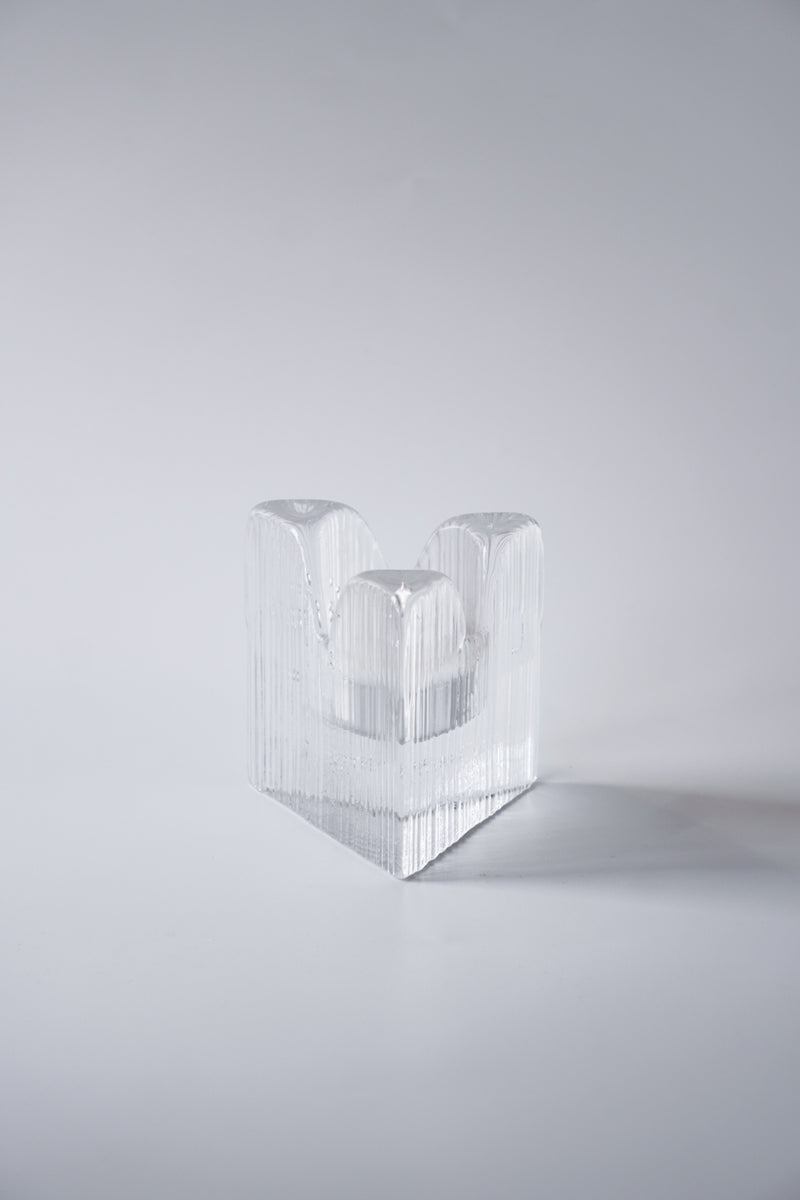 Kosta Boda社<br>キャンドルホルダー (S)<br>Sweden <br>bob's box - ヴィンテージ SHARK ATTACK