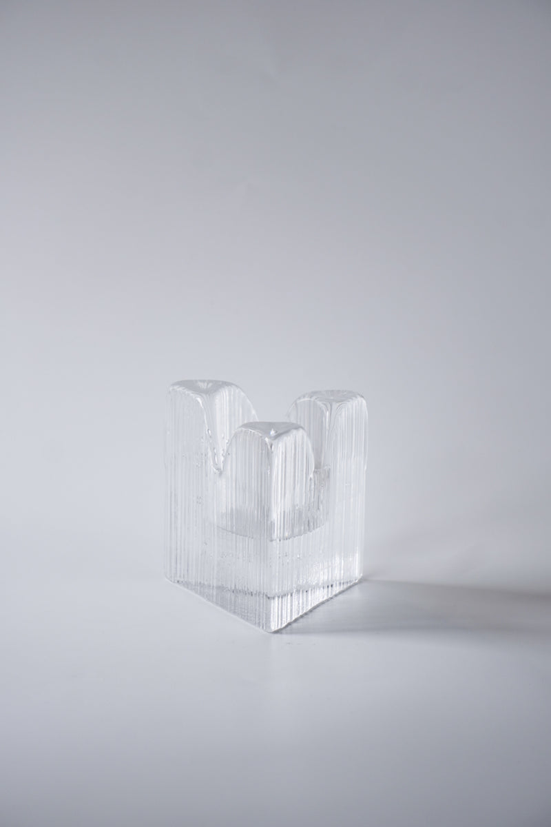 Kosta Boda社<br>キャンドルホルダー (S)<br>Sweden <br>bob's box - ヴィンテージ SHARK ATTACK