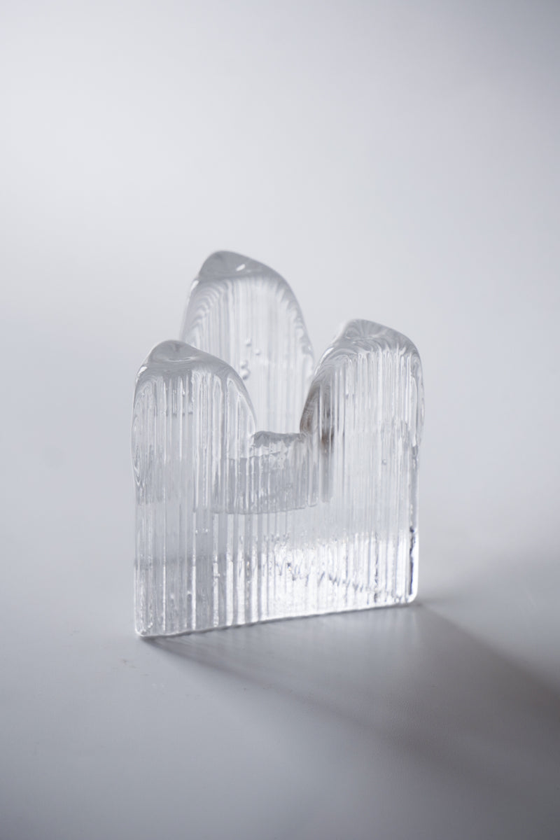 Kosta Boda社<br>キャンドルホルダー (S)<br>Sweden <br>bob's box - ヴィンテージ SHARK ATTACK