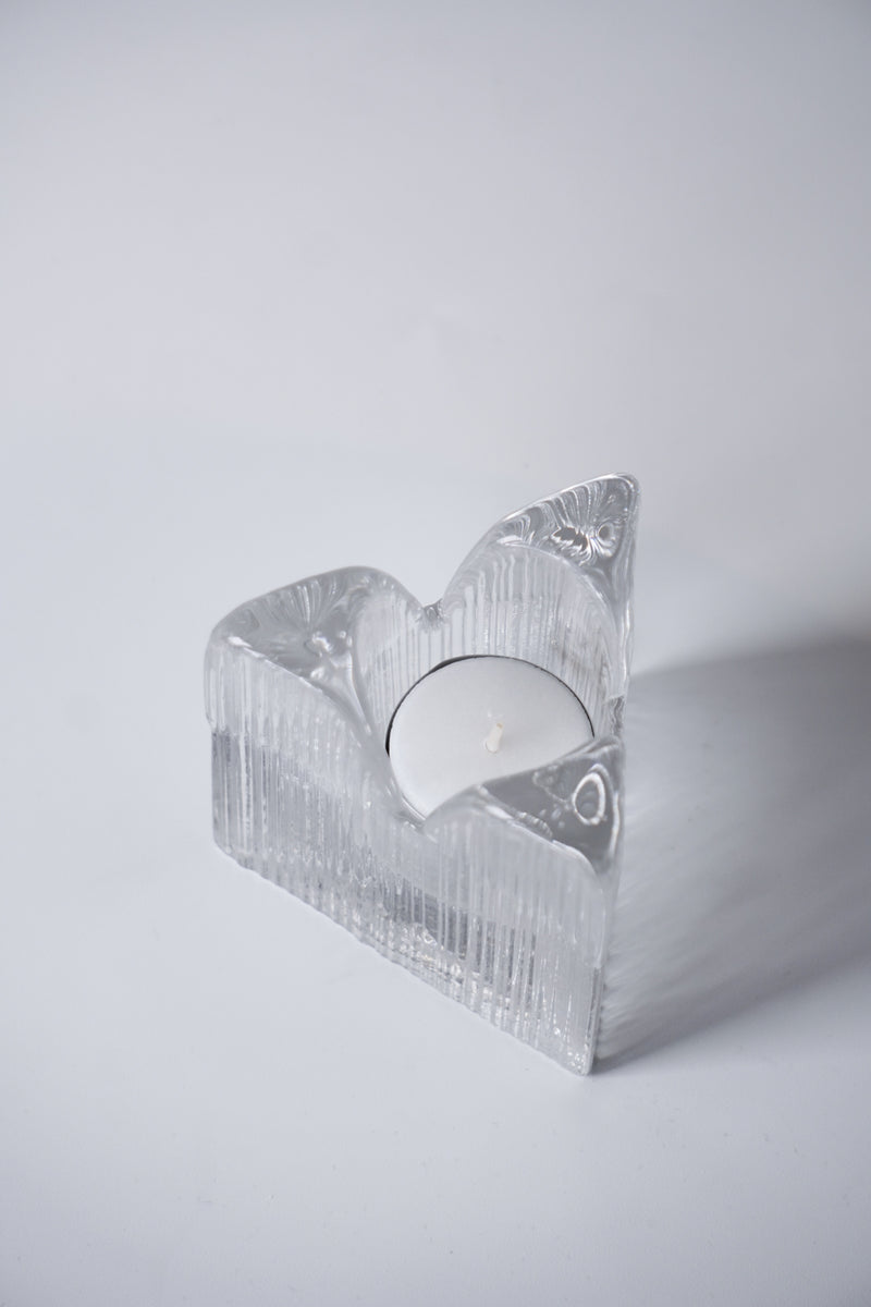 Kosta Boda社<br>キャンドルホルダー (S)<br>Sweden <br>bob's box - ヴィンテージ SHARK ATTACK