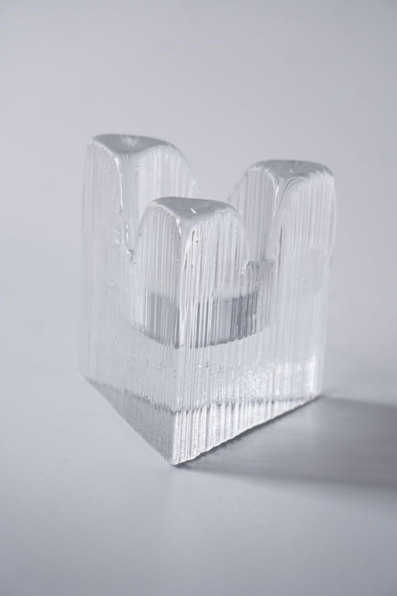 Kosta Boda社<br>キャンドルホルダー (S)<br>Sweden <br>bob's box - ヴィンテージ SHARK ATTACK