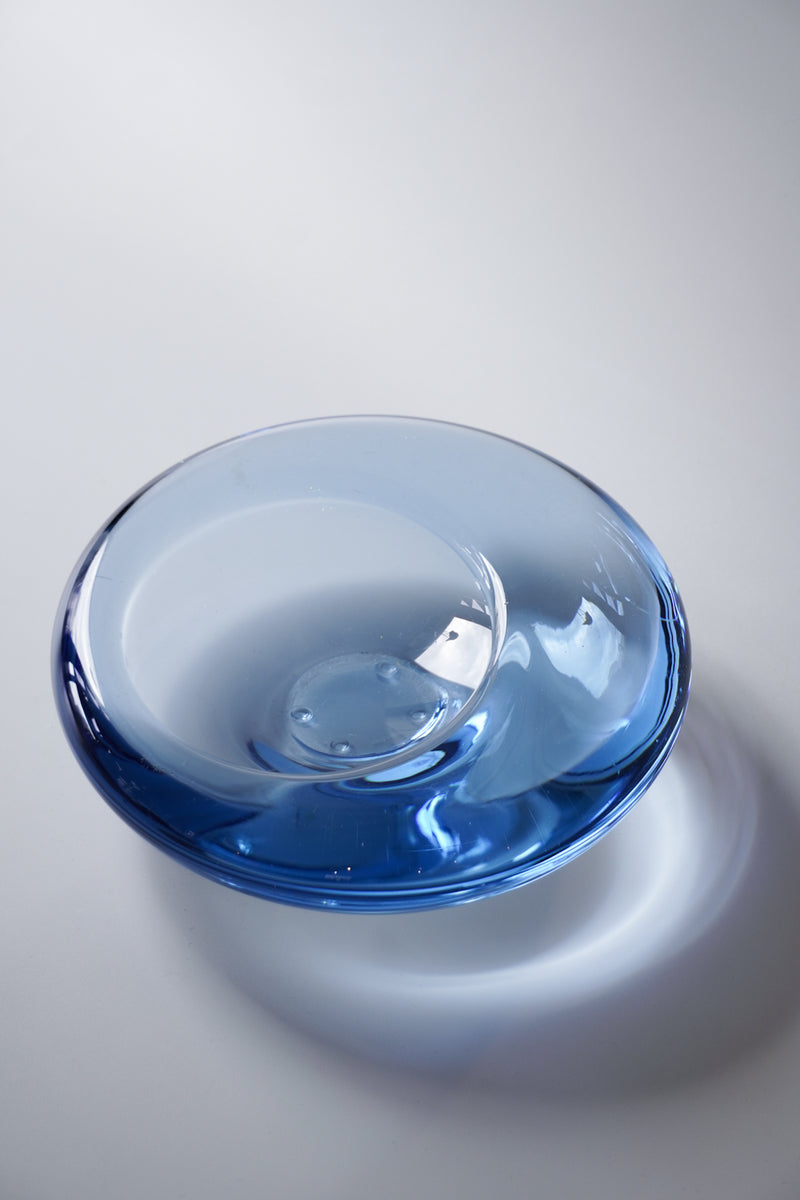 Holmegaard社 , Per Lütken<br>ガラストレイ<br>1960-70's , Denmark<br> cerote antiques - ヴィンテージ SHARK ATTACK