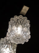 3灯カッティングガラス シャンデリア <br>CzechSlovakia <br>大和店 - ヴィンテージ SHARK ATTACK