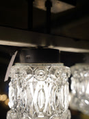 3灯カッティングガラス シャンデリア <br>CzechSlovakia <br>大和店 - ヴィンテージ SHARK ATTACK