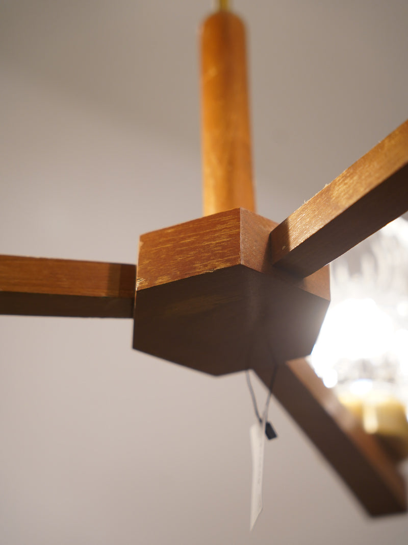 3灯 ガラスシャンデリア/ペンダントランプ <br> cerote antiques - ヴィンテージ SHARK ATTACK